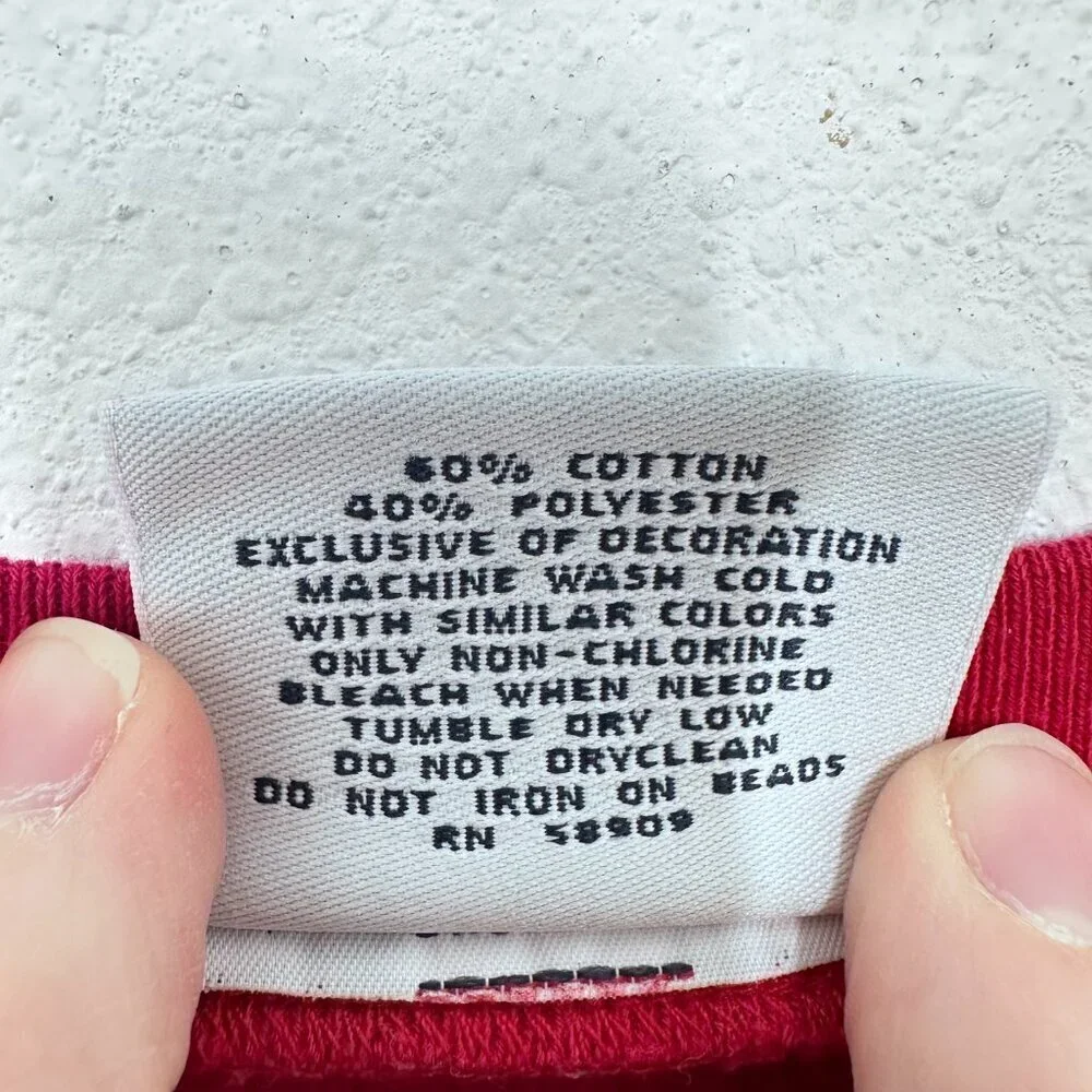 Vintage Holiday Winter Christmas Sweatshirt‎ Embroidered Quilted Red Adorable PS - Picture 4 of 10